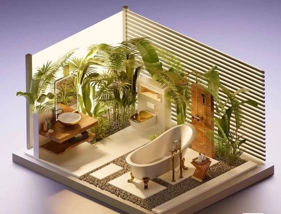 modélisation 3D salle de bain dans maison ou appartement saint germain en laye 78100