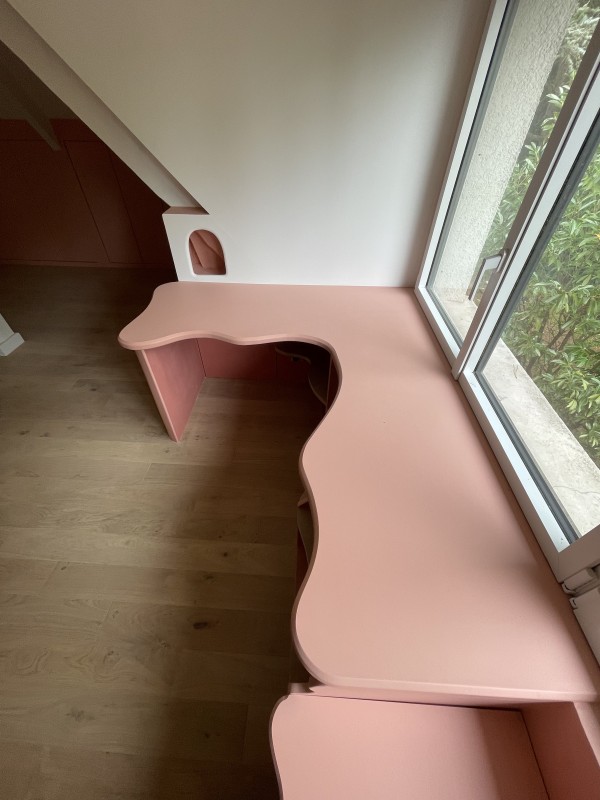 bureau enfant sur mesure courbes paris 16e proche Neuilly