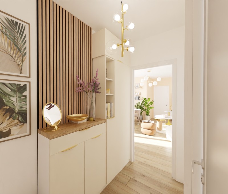 decoration interieure par architecte interieur entree appartement les hauts de seine 92200
