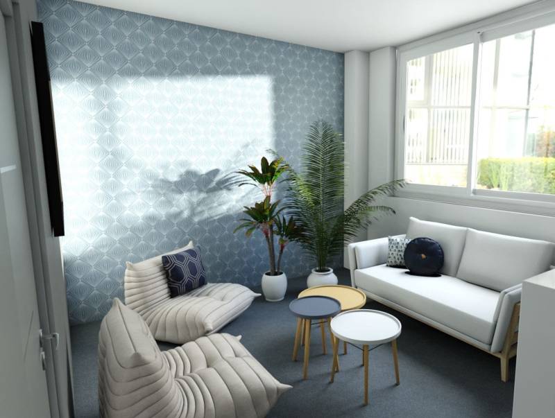 espace cuisine et detente bureaux parisiens professionnels start up