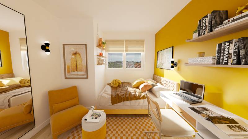 Inspiration déco : 4 chambres – 4 couleurs – Un esprit étudiant design et fonctionnel