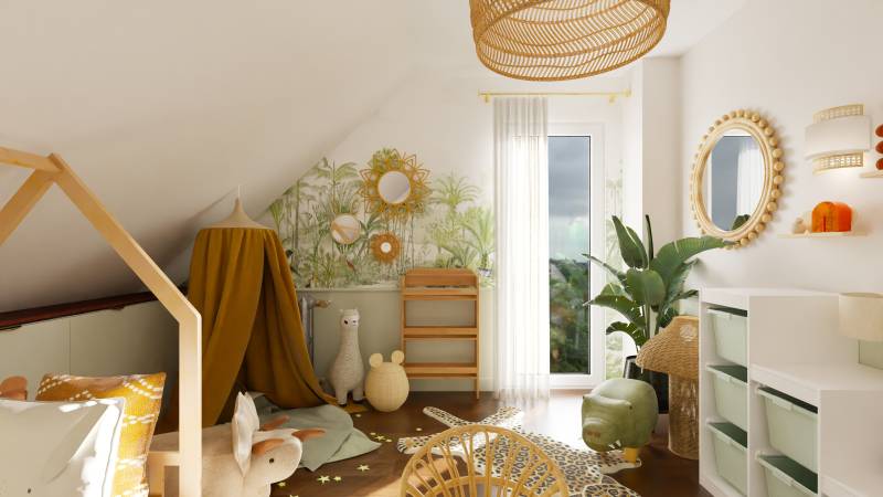 Ambiance générale Chambre d’enfant naturelle et apaisante