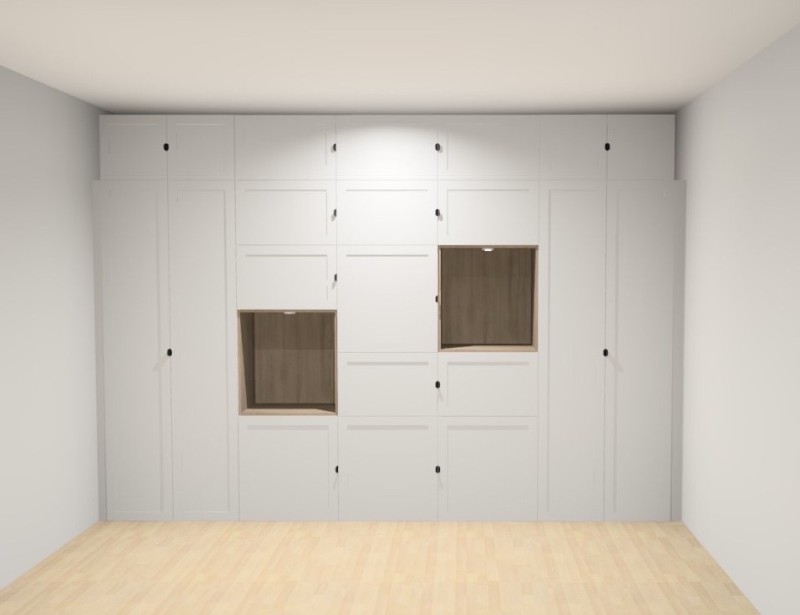 bibliothèque sur mesure salon appartement T3 70m2 st germain en laye proche paris