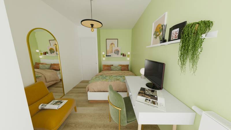 agencement et amenagement intérieur appartement étudiant paris16 75016