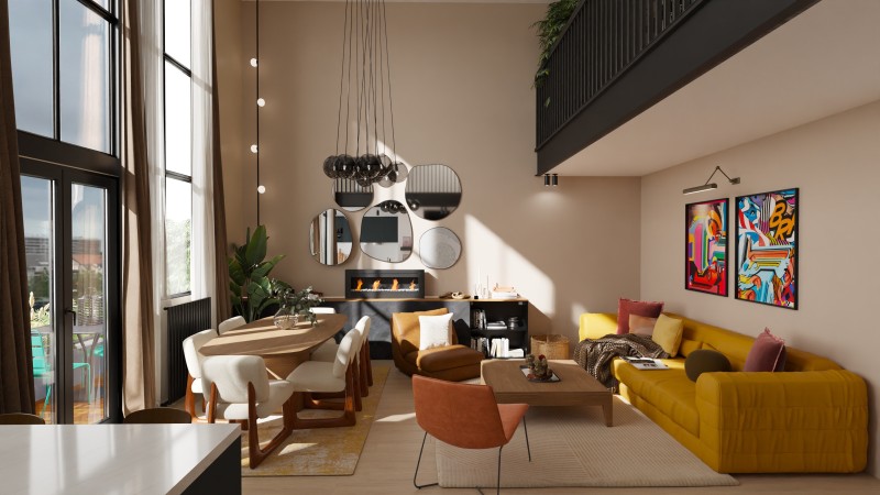 Aménagement duplex Paris 16 : projet d’architecture intérieure style loft élégant et fonctionnel