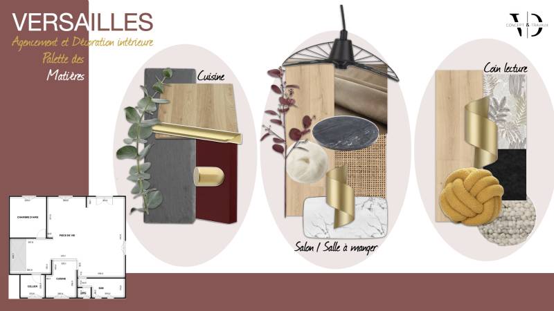 Planche couleurs et matériaux versailles maison