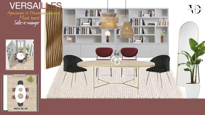 salle a manger dans maison a versailles les Yvelines 